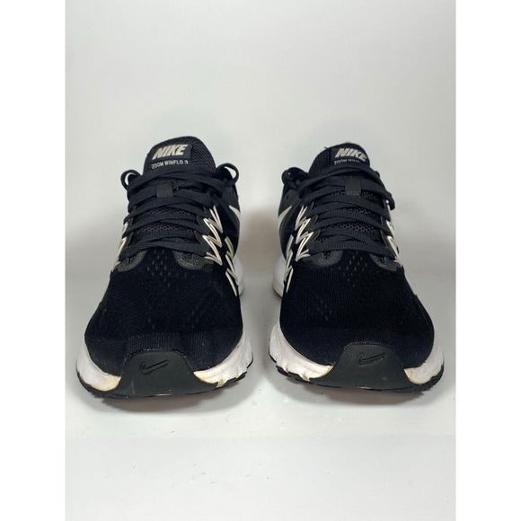 Nike Women's Zoom Winflo 3 Size 9.5 Black White Running Training Athleisure Gym - Picture 3 of 11